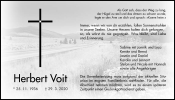 Traueranzeige von Herbert Voit von Wetterauer Zeitung