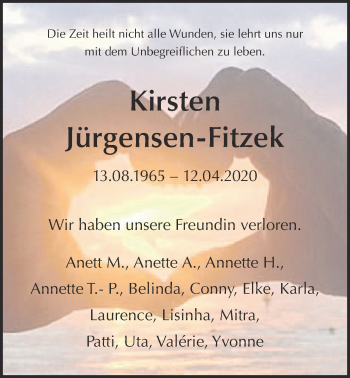 Traueranzeige von Kirsten Jürgensen-Fitzek von Wetterauer Zeitung