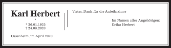 Traueranzeige von Torsten Herbert von Wetterauer Zeitung, Giessener Allgemeine, Alsfelder Allgemeine