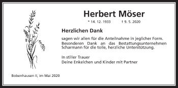 Traueranzeige von Herbert Möser von Alsfelder Allgemeine