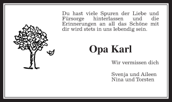Traueranzeige von Karl Launspach von Giessener Allgemeine, Alsfelder Allgemeine