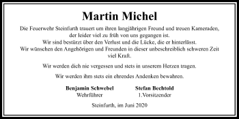 Traueranzeige von Martin Michel von Wetterauer Zeitung