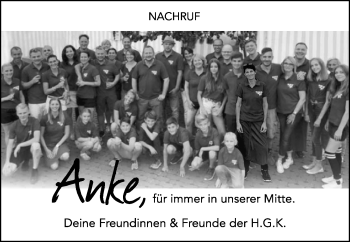 Traueranzeige von Anke Finthammer von Giessener Allgemeine, Alsfelder Allgemeine, Mücker Stimme