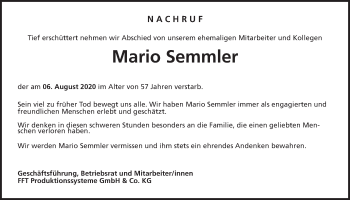 Traueranzeige von Mario Semmler von Alsfelder Allgemeine
