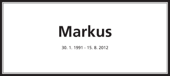 Traueranzeige von Markus  von Wetterauer Zeitung