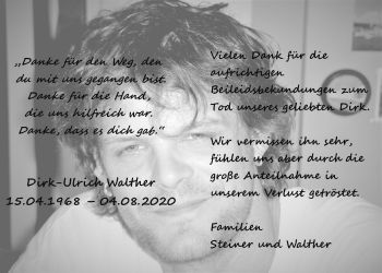Traueranzeige von Dirk-Ulrich Walther von Alsfelder Allgemeine
