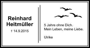 Traueranzeige von Reinhard Heitmüller von Bad Vilbel/Karben