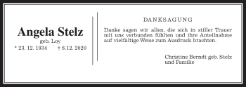 Traueranzeige von Angela Stelz von Wetterauer Zeitung