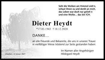 Traueranzeige von Dieter Heydt von Bad Vilbel/Karben