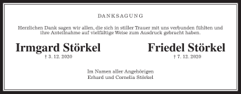 Traueranzeige von Irmgard Störkel von Wetterauer Zeitung