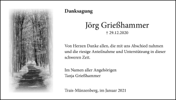 Traueranzeige von Jörg Grießhammer von Licher Wochenblatt