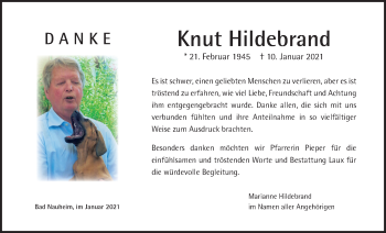 Traueranzeige von Knut Hildebrand von Wetterauer Zeitung