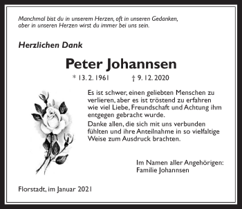 Traueranzeige von Peter Johannsen von Wetterauer Zeitung