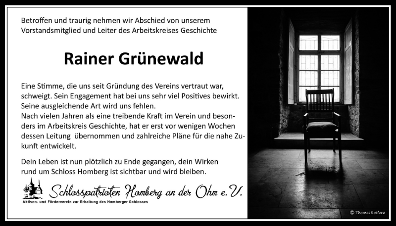  Traueranzeige für Rainer Grünewald vom 04.12.2021 aus Giessener Allgemeine, Alsfelder Allgemeine