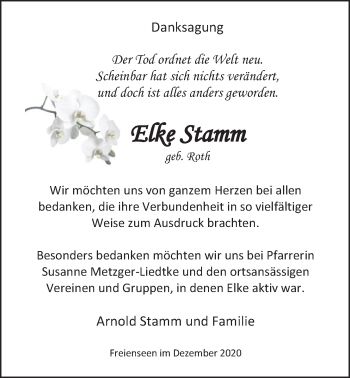 Traueranzeige von Elke Stamm von Laubacher Anzeiger