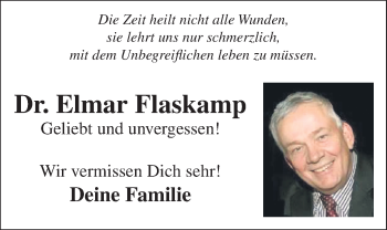 Traueranzeige von Elmar Flaskamp von Bad Vilbel/Karben