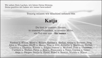 Traueranzeige von Katja Held von Laubacher Anzeiger