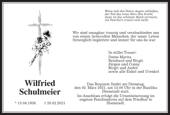 Traueranzeige von Wilfried Schulmeier von Wetterauer Zeitung