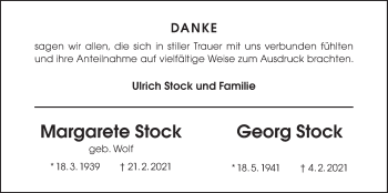 Traueranzeige von Georg Stock von Wetterauer Zeitung