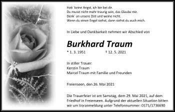 Traueranzeige von Burkhard Traum von Laubacher Anzeiger
