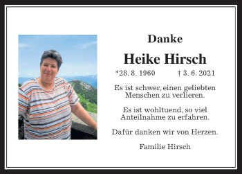 Traueranzeige von Heike Hirsch von Wetterauer Zeitung