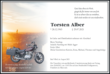 Traueranzeige von Torsten Alber von Wetterauer Zeitung