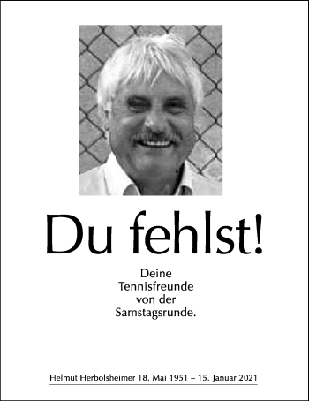 Traueranzeige von Helmut Herbolsheimer von Bad Vilbel/Karben