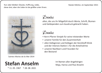 Traueranzeige von Stefan Anselm von Wetterauer Zeitung