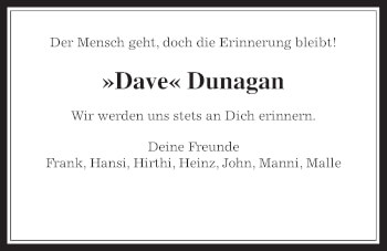 Traueranzeige von Dave Dunagan 
