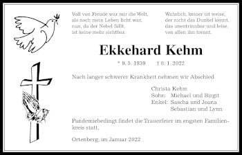 Traueranzeige von Ekkehard Kehm von Wetterauer Zeitung