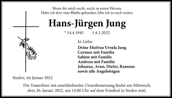 Traueranzeige von Hans-Jürgen Jung von Wetterauer Zeitung