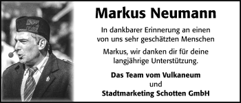 Traueranzeige von Markus Neumann von Kreis-Anzeiger