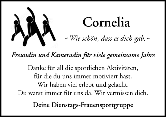 Traueranzeige von Cornelia Meisinger von Wetterauer Zeitung