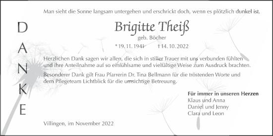 Traueranzeige von Brigitte Theiß von Licher Wochenblatt