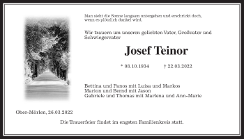 Traueranzeige von Josef Teinor von Wetterauer Zeitung