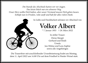Traueranzeige von Volker Albert von Wetterauer Zeitung