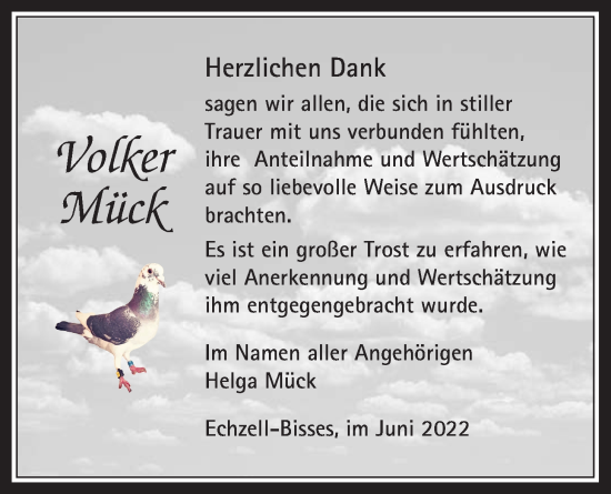 Traueranzeige von Volker Mück von Wetterauer Zeitung
