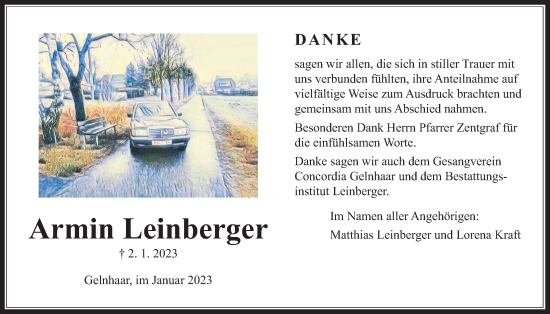Traueranzeige von Armin Leinberger von Kreis-Anzeiger