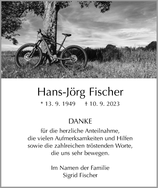 Traueranzeige von Hans-Jörg Fischer von Giessener Allgemeine, Alsfelder Allgemeine