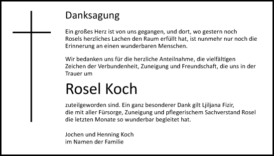 Traueranzeige von Rosel Koch von Licher Wochenblatt