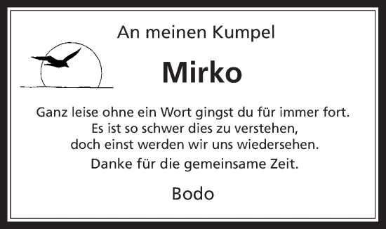 Traueranzeige von Mirko Röder von Kreis-Anzeiger