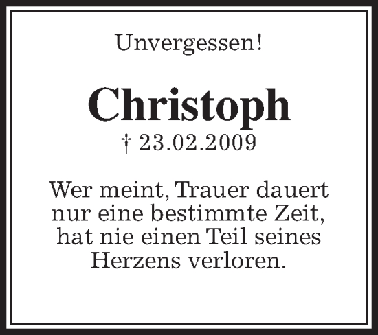 Traueranzeige von Christoph  von Kreis-Anzeiger