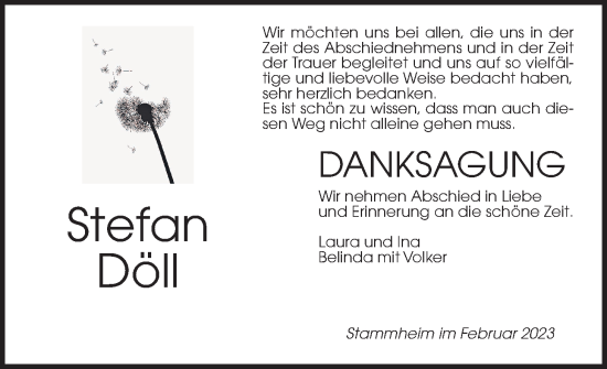 Traueranzeige von Stefan Döll von Wetterauer Zeitung