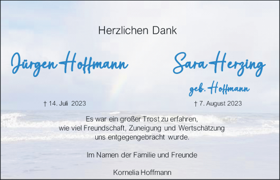Traueranzeige von Jürgen Hoffmann von Wetterauer Zeitung