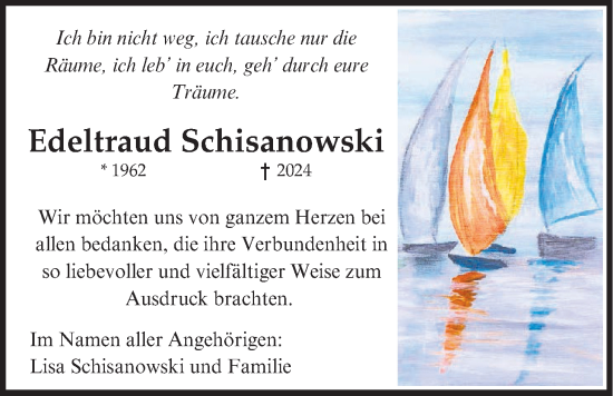 Traueranzeige von Edeltraud Schisanowski von Wetterauer Zeitung