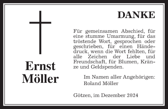Traueranzeige von Ernst Möller von Kreis-Anzeiger