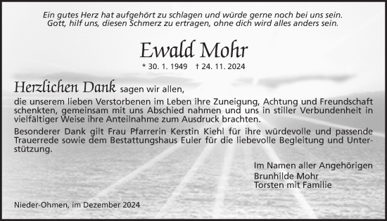 Traueranzeige von Ewald Mohr von Mücker Stimme