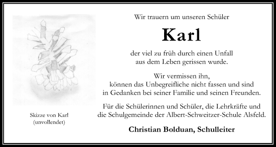 Traueranzeige von Karl Zulauf von Oberhessische Zeitung