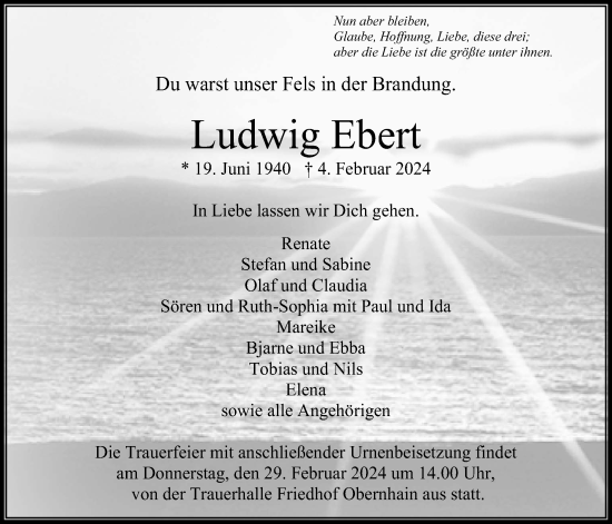 Traueranzeige von Ludwig Ebert von Usinger Anzeiger