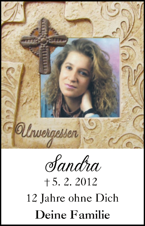 Traueranzeige von Sandra Walther von Lauterbacher Anzeiger